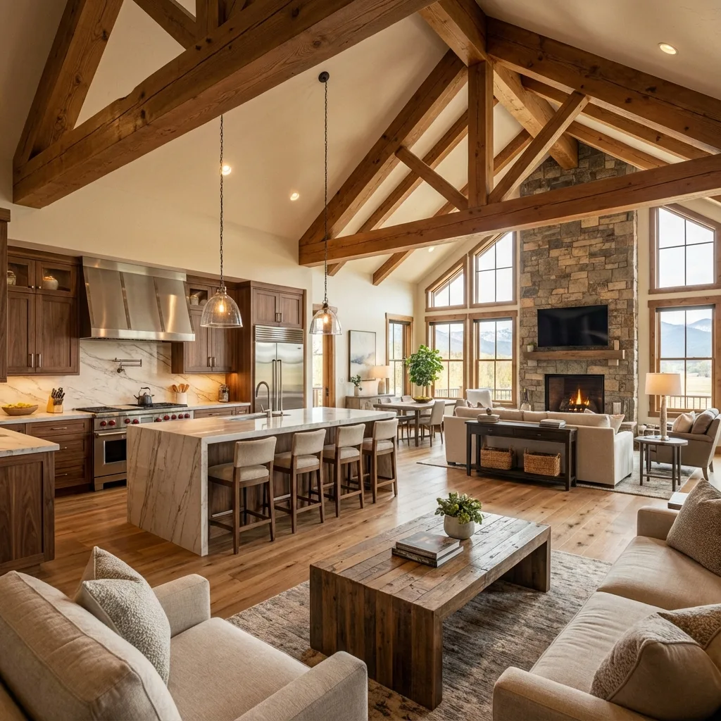Suburban residential property photographed from above, highlighting the home's curb appeal and manicured lawn